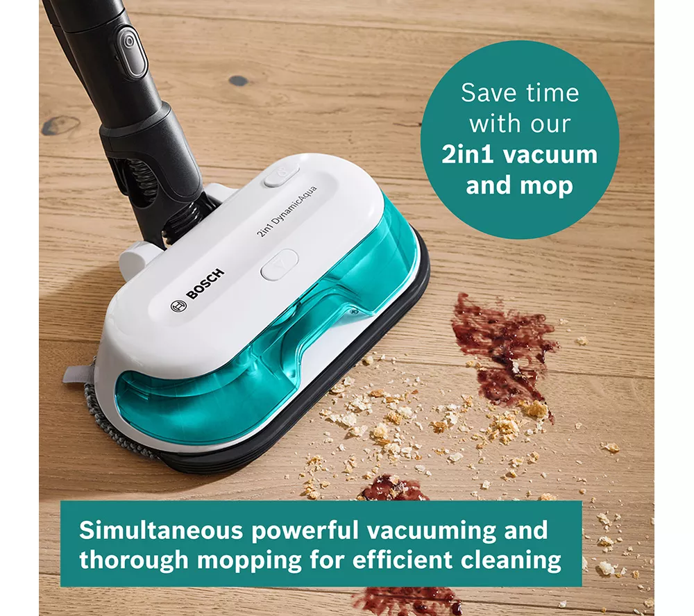 BOSCH Unlimited 7 Aqua BCS71HYGGB 2-in-1 Cordless Vacuum Cleaner - White & Turquoise - Image 3