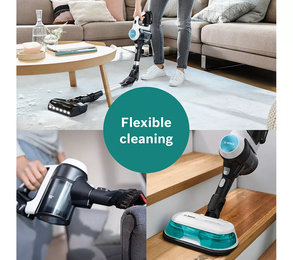 BOSCH Unlimited 7 Aqua BCS71HYGGB 2-in-1 Cordless Vacuum Cleaner - White & Turquoise - Image 6