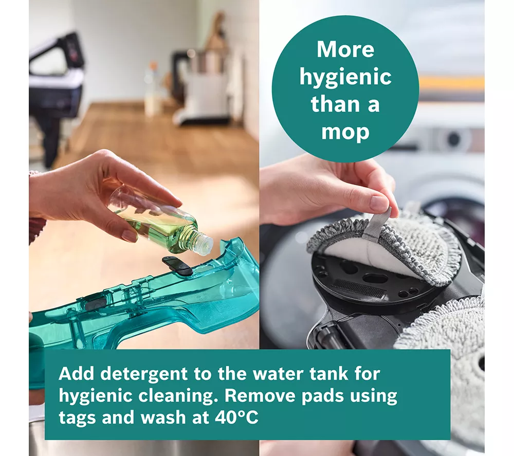 BOSCH Unlimited 7 Aqua BCS71HYGGB 2-in-1 Cordless Vacuum Cleaner - White & Turquoise - Image 9