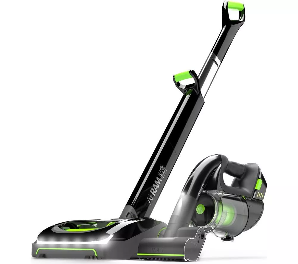 GTECH AirRAM 2 K9 Cordless Vacuum Cleaner & Multi K9 Handheld Vacuum Cleaner Bundle - Black & Green