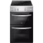 AMICA AFC502SS 50 cm Electric Ceramic Cooker - Black & Stainless Steel