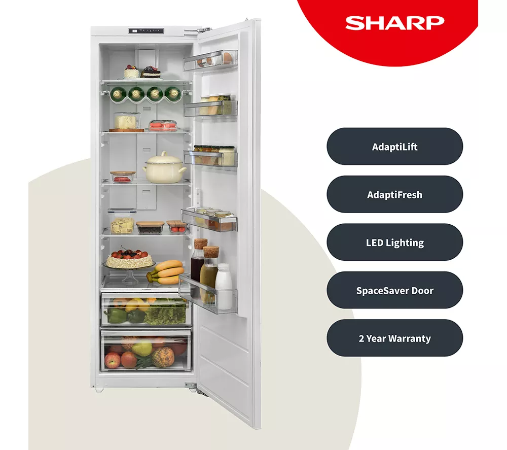 SHARP SJ-LE300E00X-EN Integrated Tall Fridge - Fixed Hinge
