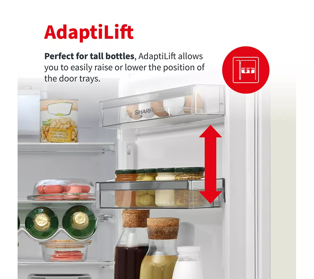 SHARP SJ-LE300E00X-EN Integrated Tall Fridge - Fixed Hinge