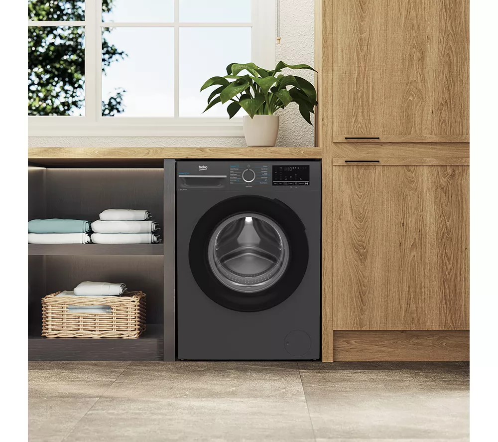 BEKO Pro EnergySpin IronFast BM3WT4841IA 8 kg 1400 Spin Washing Machine - Anthracite - Image 4