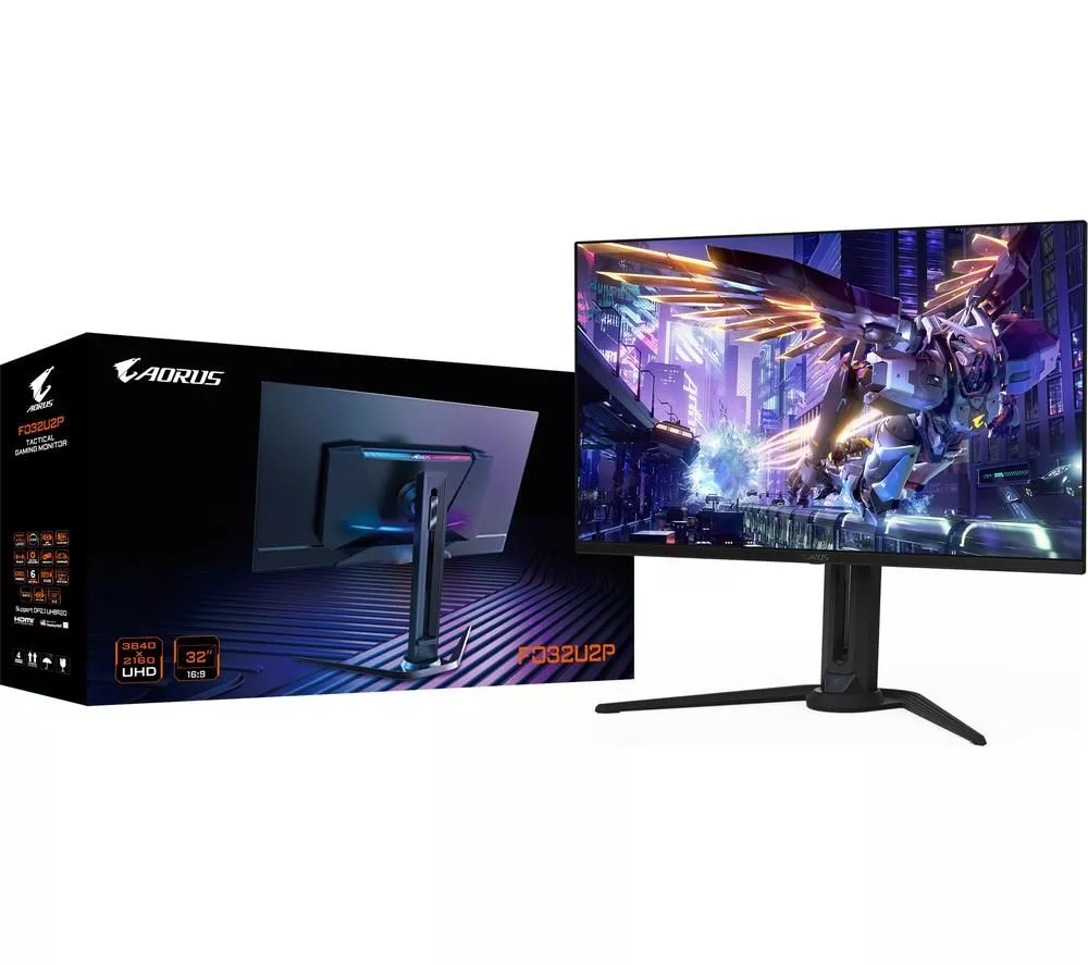 GIGABYTE AORUS FO32U2P 4K Ultra HD 32" QD-OLED Gaming Monitor - Black
