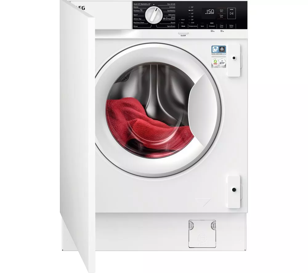 AEG 6000 LX6WG84634BI Integrated 8 kg Washer Dryer