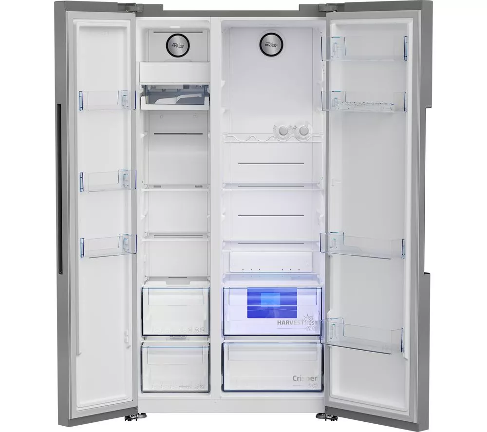 BEKO Pro ASP342NDVPX American-Style Smart Fridge Freezer - Brushed Steel