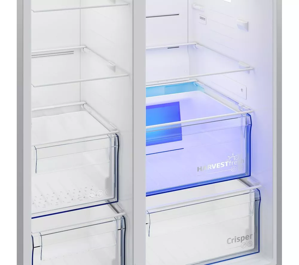 BEKO Pro ASP342NDVPX American-Style Smart Fridge Freezer - Brushed Steel