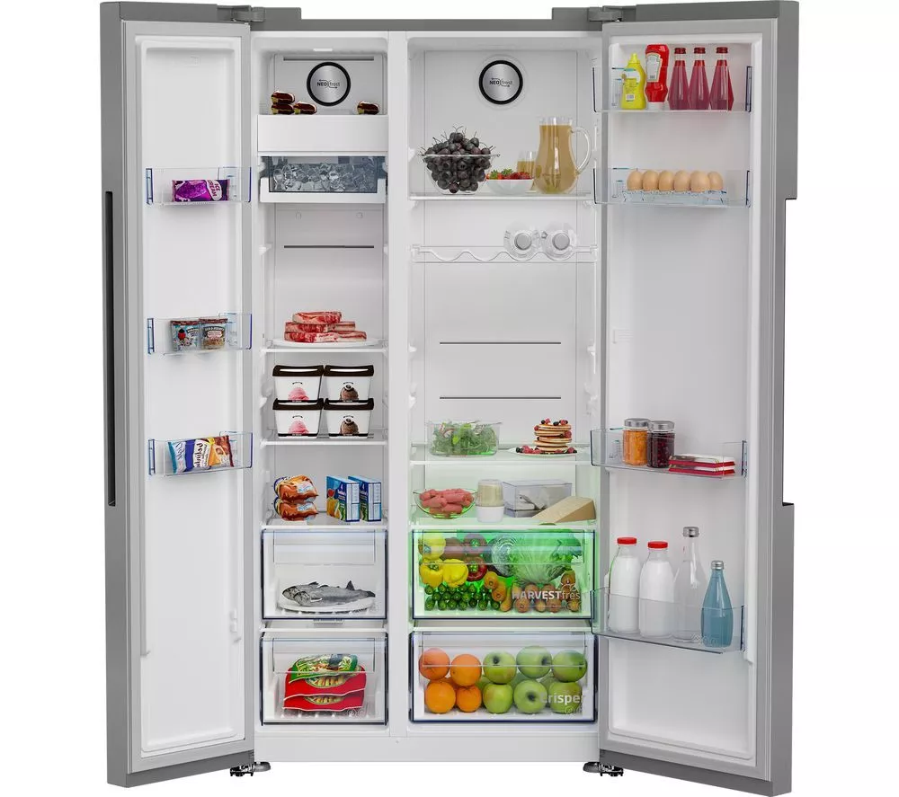 BEKO Pro ASP342NDVPX American-Style Smart Fridge Freezer - Brushed Steel