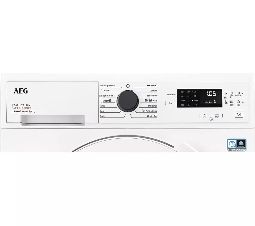 AEG 6000 Series LWX60966B 9 kg Washer Dryer - White