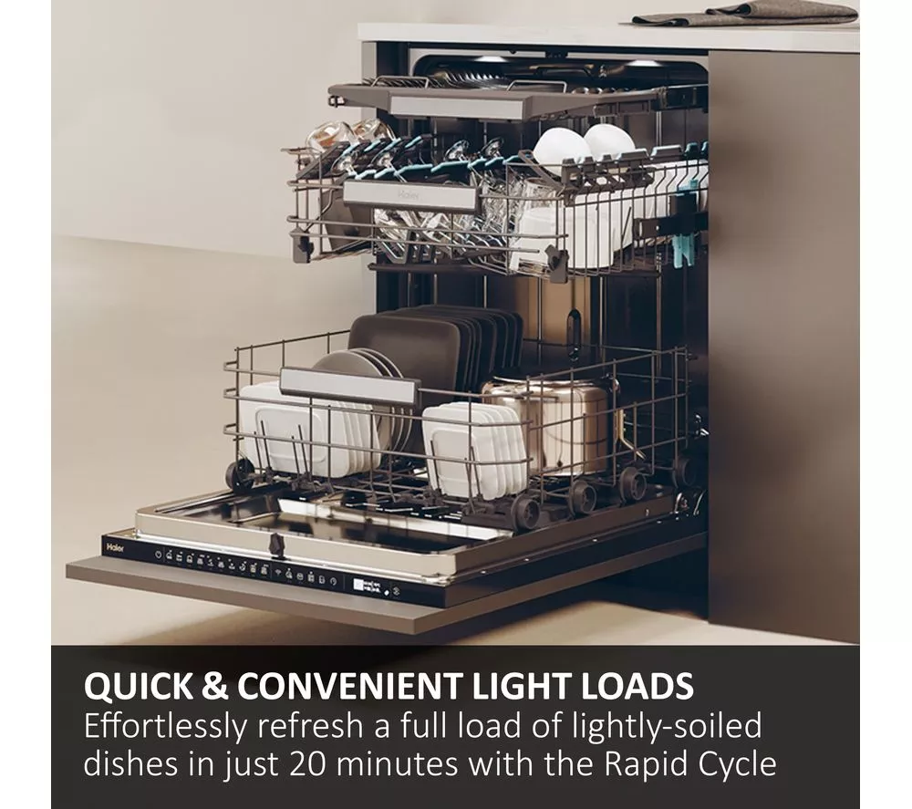 HAIER I Pro XF1C3TB1FW-80 Slimline WiFi-enabled Dishwasher - White