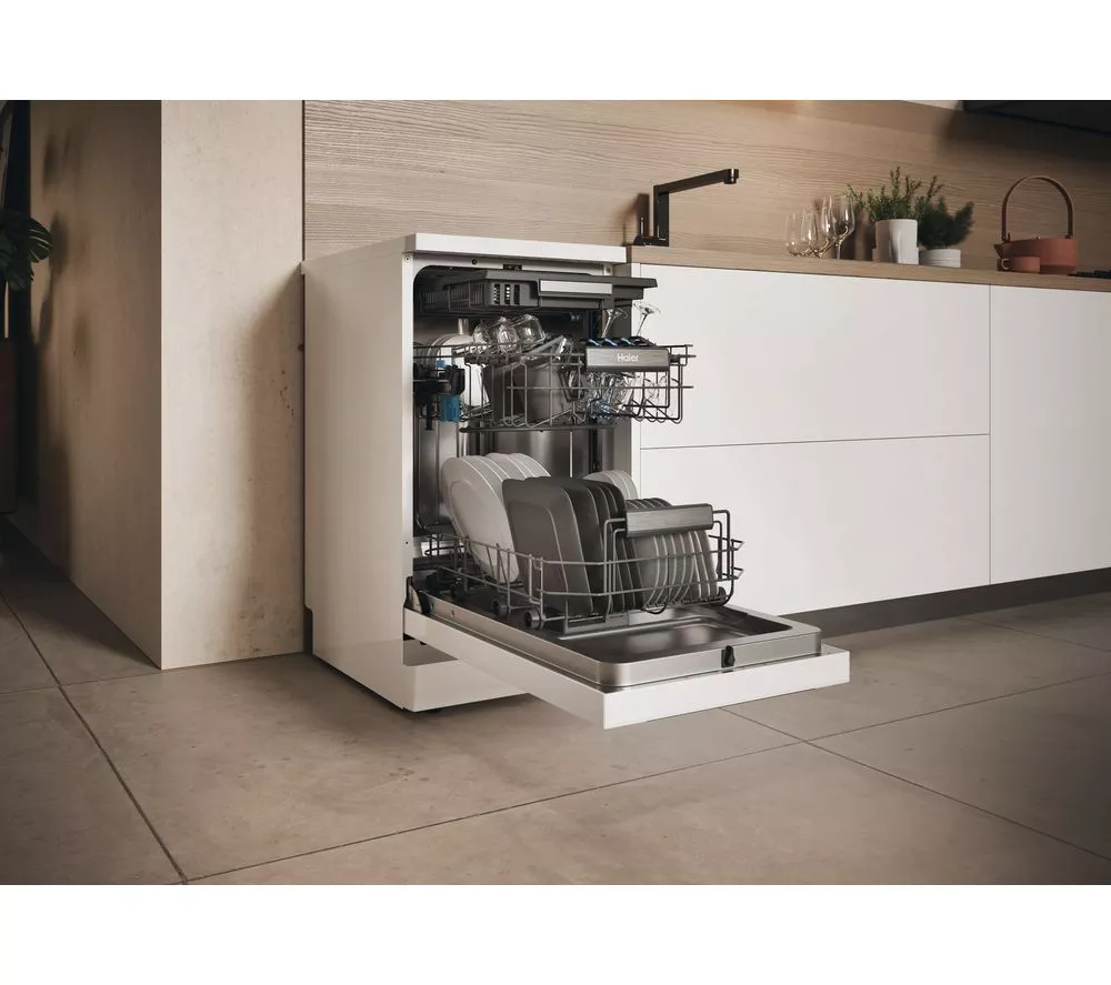 HAIER I Pro XF1C3TB1FW-80 Slimline WiFi-enabled Dishwasher - White