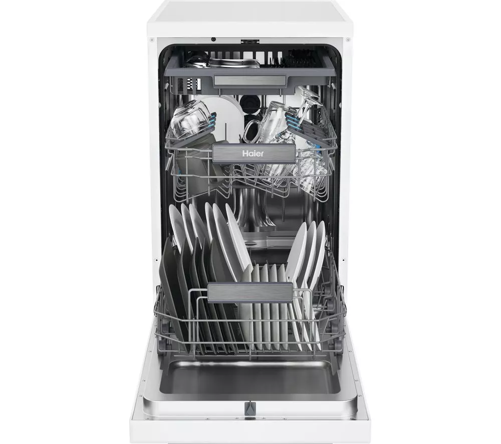 HAIER I Pro XF1C3TB1FW-80 Slimline WiFi-enabled Dishwasher - White
