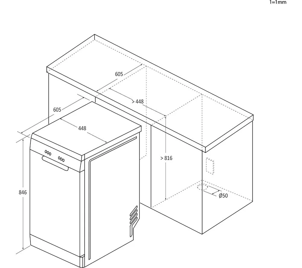 HAIER I Pro XF1C3TB1FW-80 Slimline WiFi-enabled Dishwasher - White