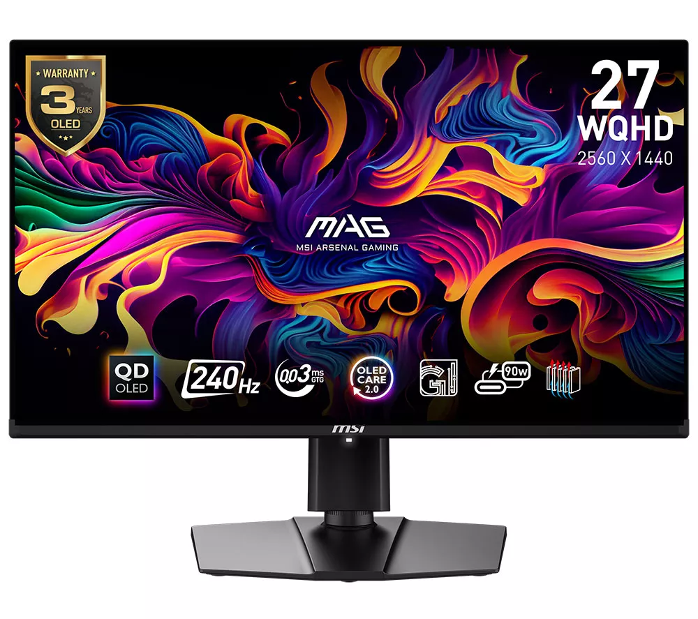 MSI MAG 271QPX QD-OLED E2 Quad HD 27” OLED Gaming Monitor - Black