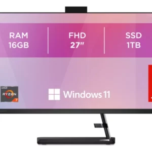 LENOVO IdeaCentre AIO 3 27" All-in-One PC - Ryzen 7, 1 TB SSD, Black