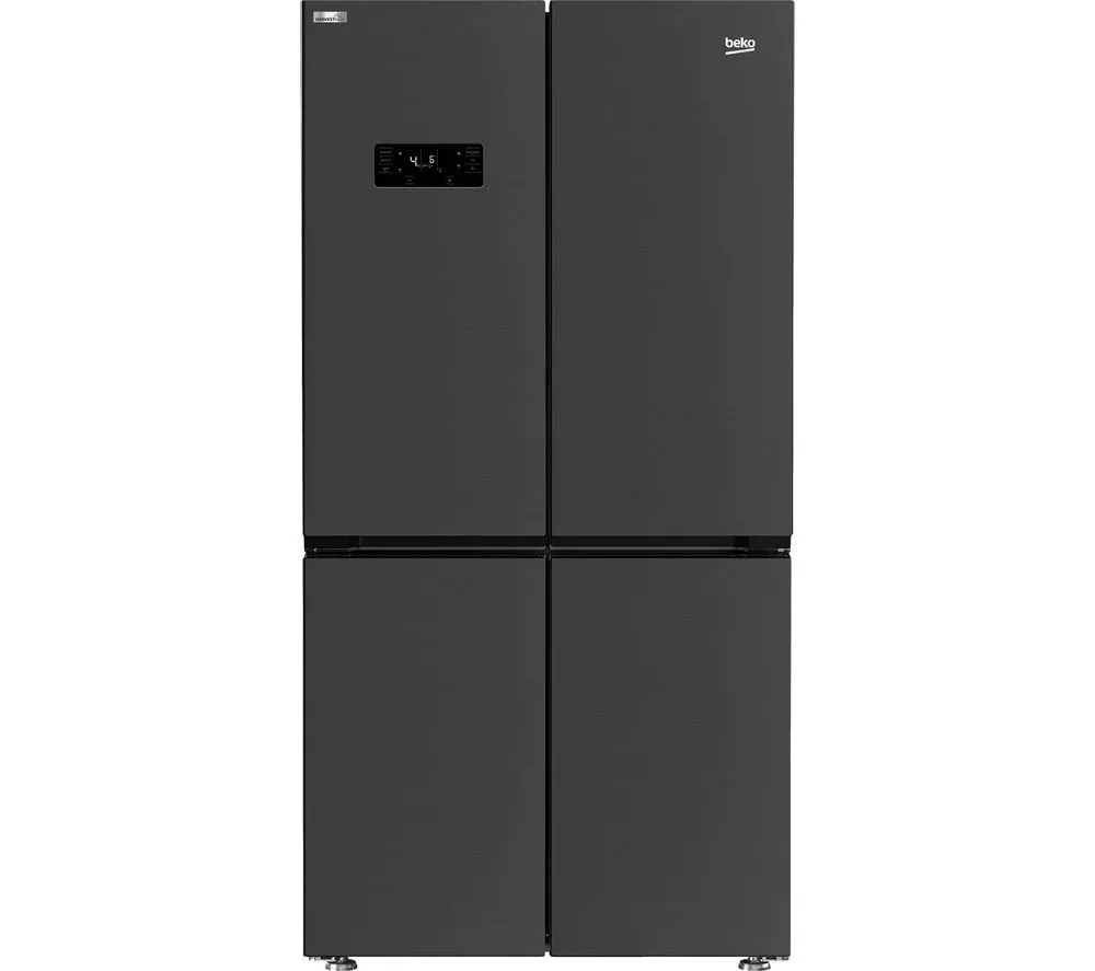 BEKO Pro GNE446224DVPZ American-Style Smart Fridge Freezer - Black Steel