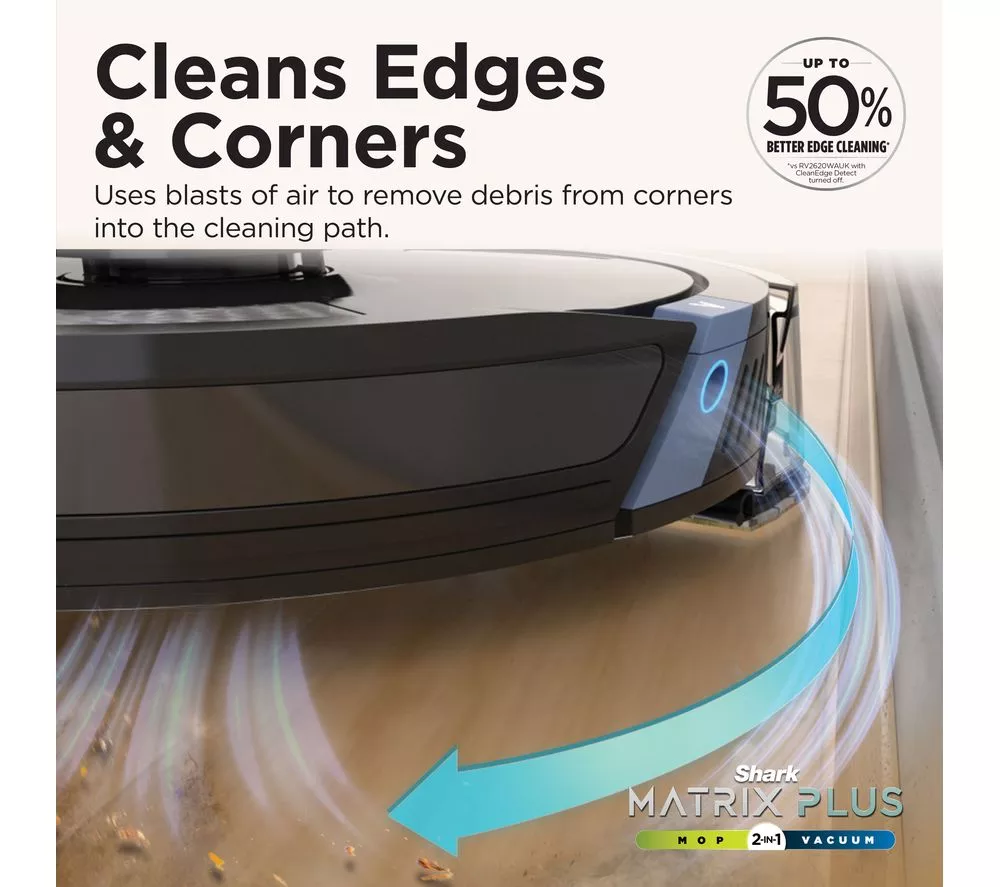SHARK RV2620WAUK Matrix Plus 2-in-1 Robot Vacuum Cleaner - Black - Image 3