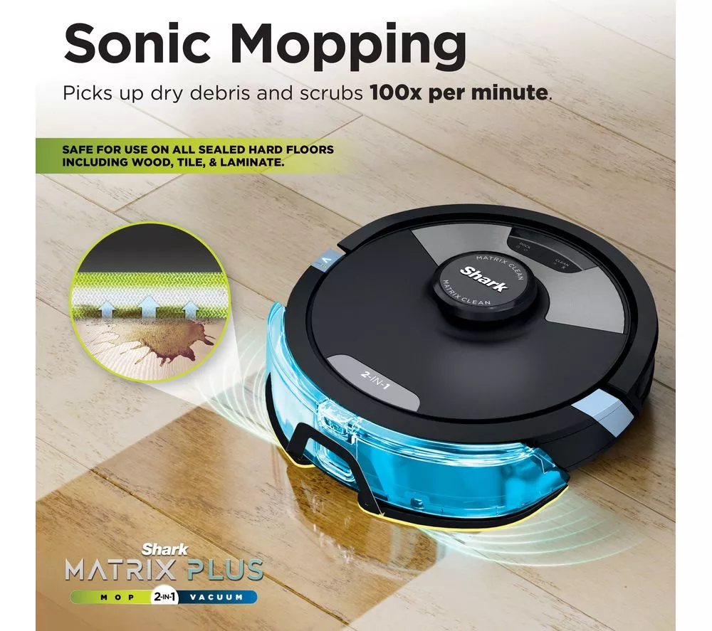 SHARK RV2620WAUK Matrix Plus 2-in-1 Robot Vacuum Cleaner - Black - Image 8