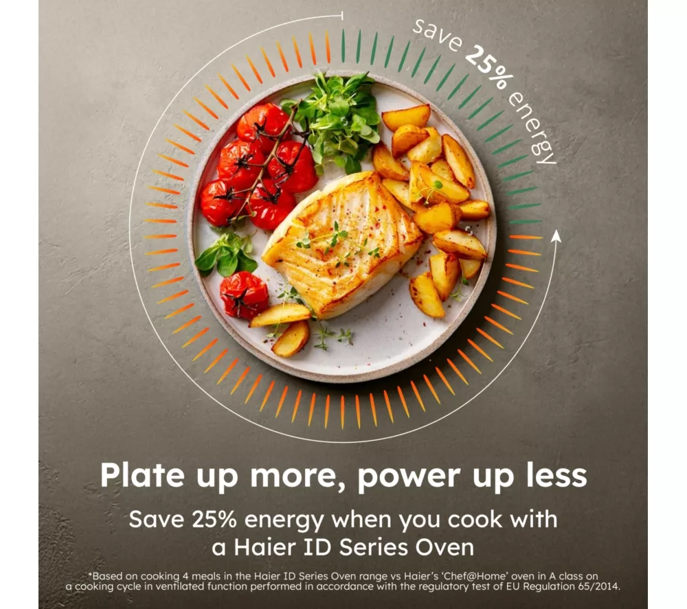 HAIER Air Fry ID Series 2 H6 ID25G3YTB1 Electric Pyrolytic Smart Oven - Black