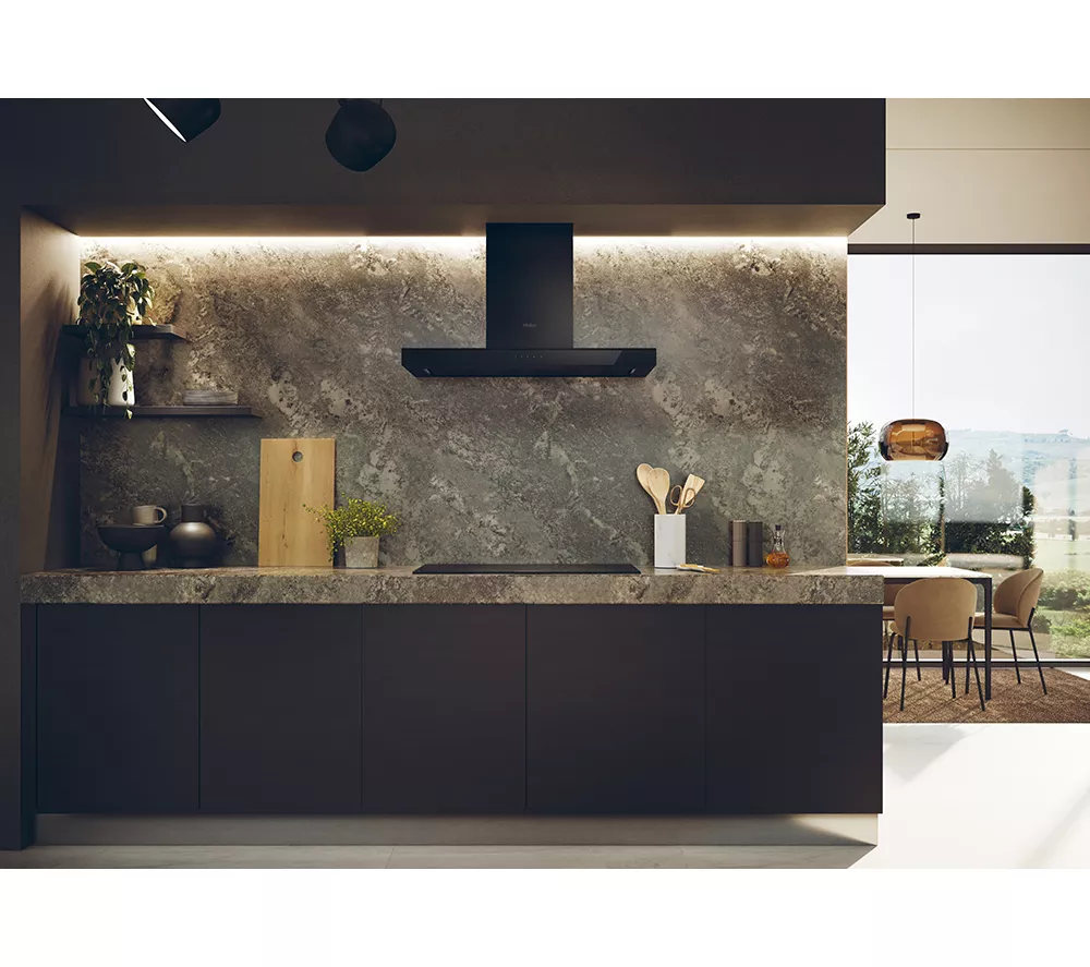 HAIER HATS9CBS4B Chimney Cooker Hood - Black