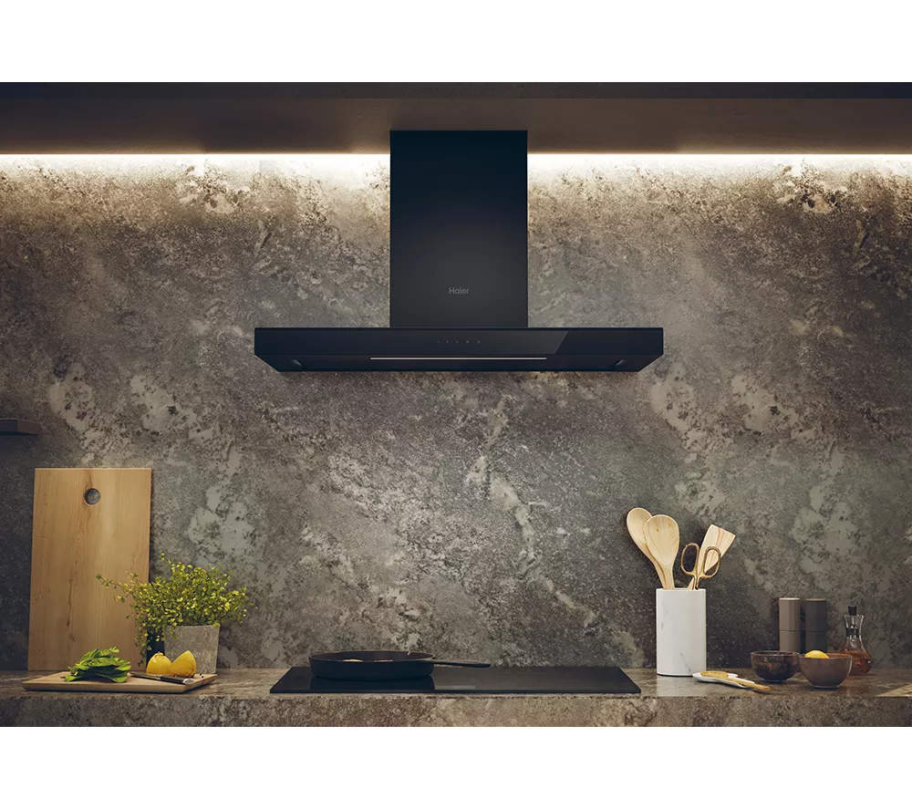HAIER HATS9CBS4B Chimney Cooker Hood - Black