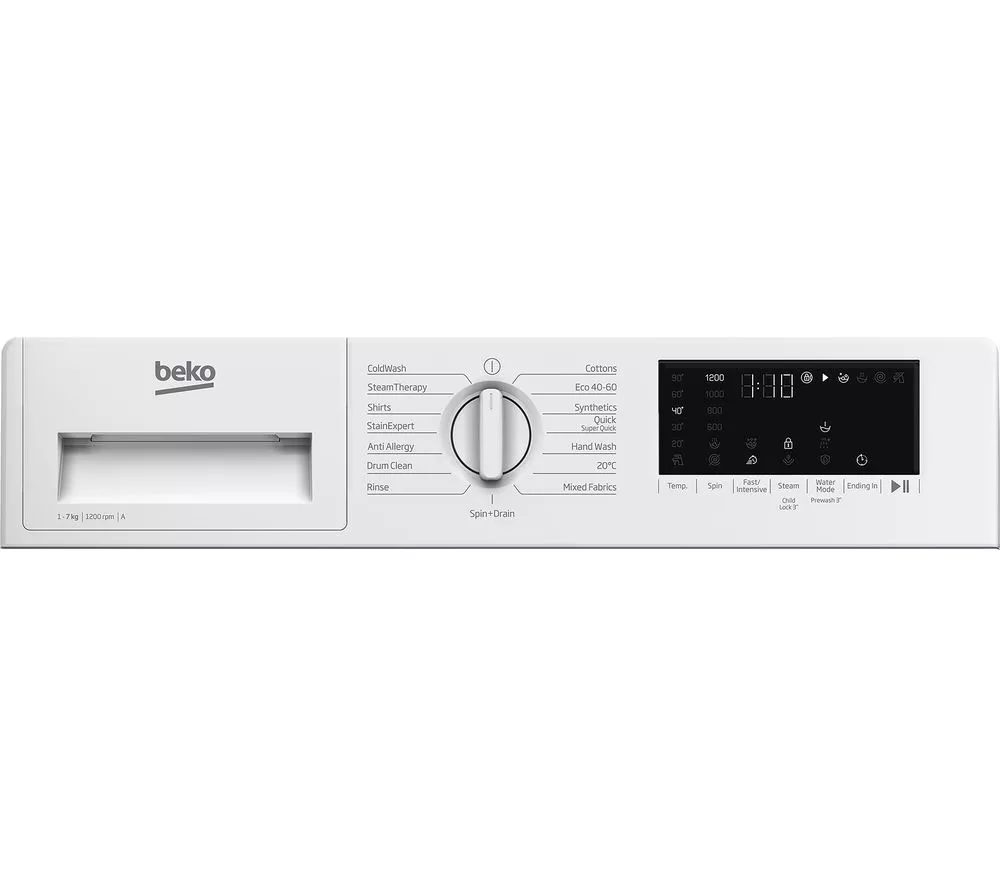 BEKO WTIK72121 Integrated 7 kg 1200 Spin Washing Machine - Image 3