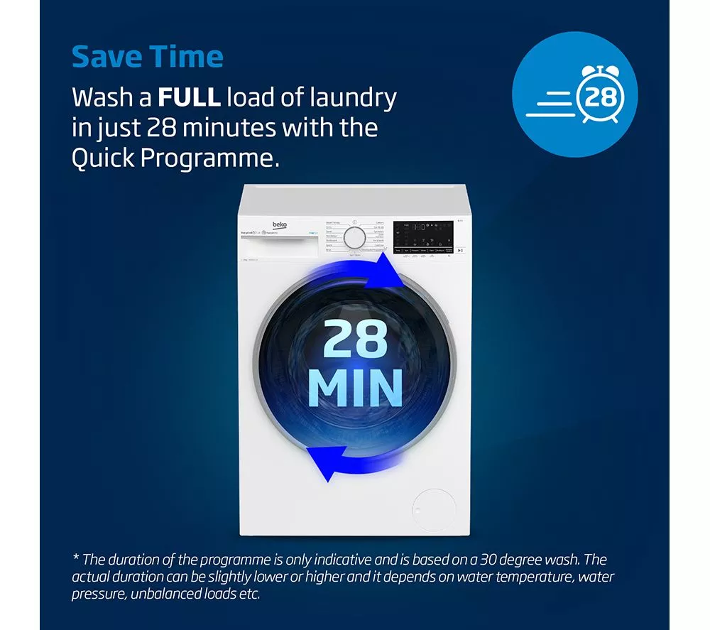 BEKO WTIK72121 Integrated 7 kg 1200 Spin Washing Machine - Image 4