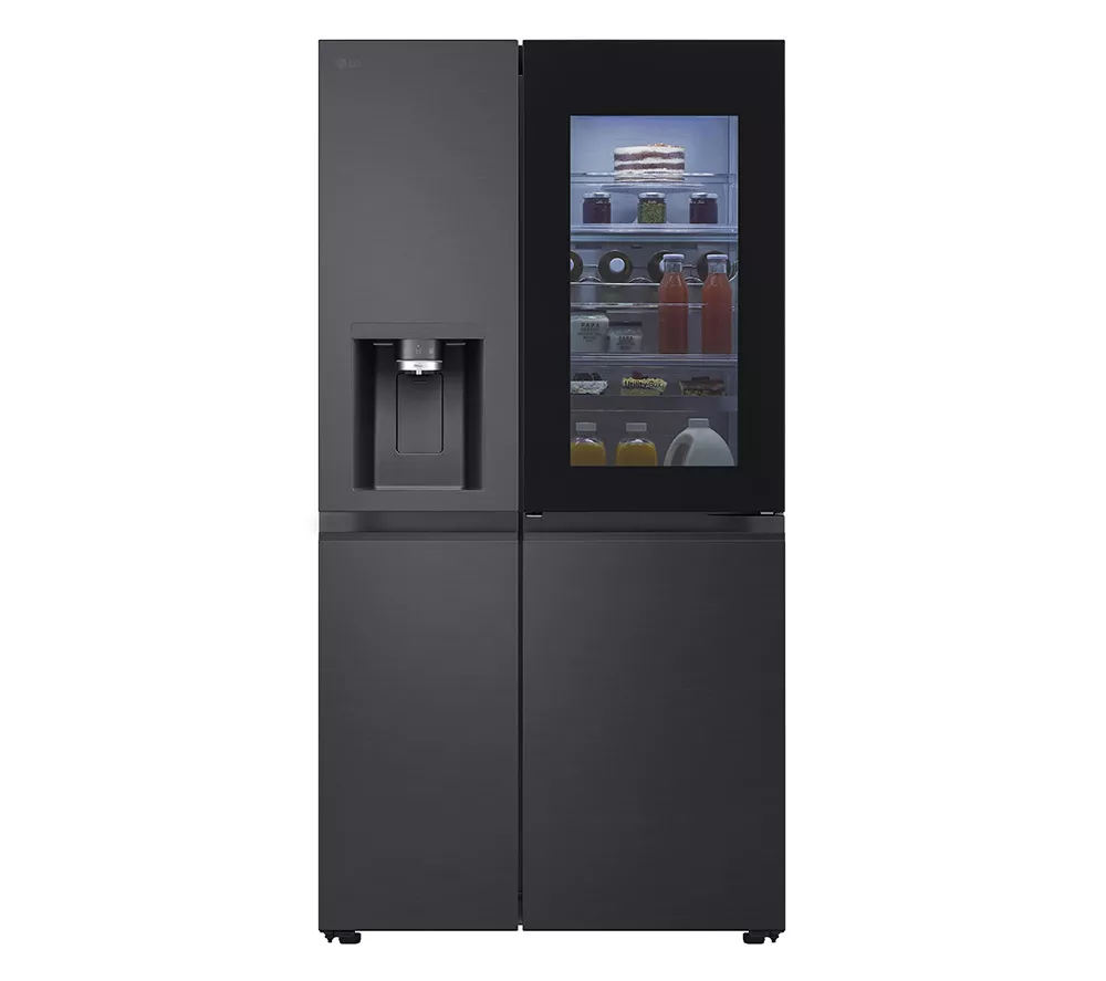 LG InstaView GSXE90EVDD American-Style Smart Fridge Freezer - Essence Black Steel
