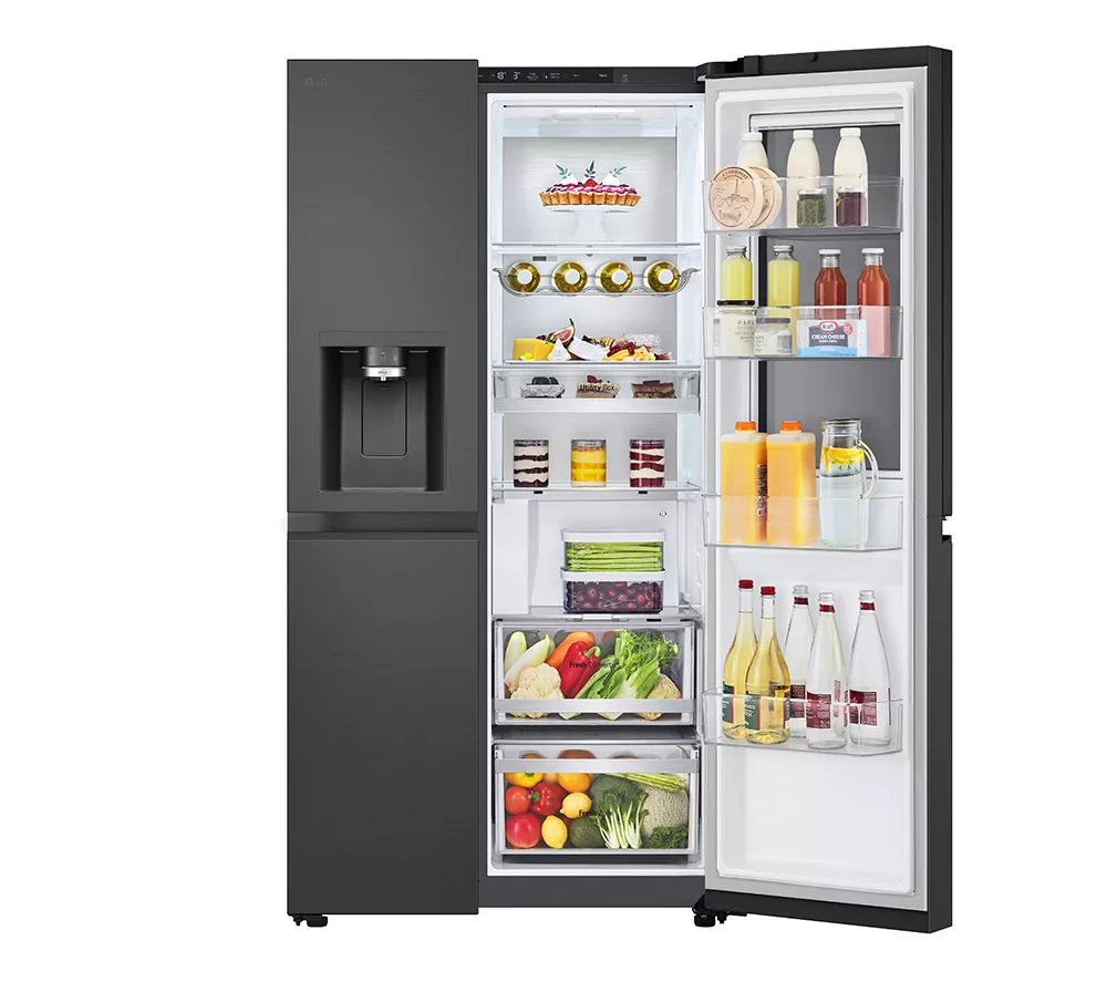 LG InstaView GSXE90EVDD American-Style Smart Fridge Freezer - Essence Black Steel