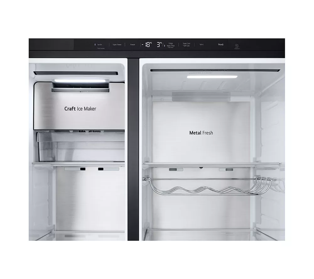 LG InstaView GSXE90EVDD American-Style Smart Fridge Freezer - Essence Black Steel