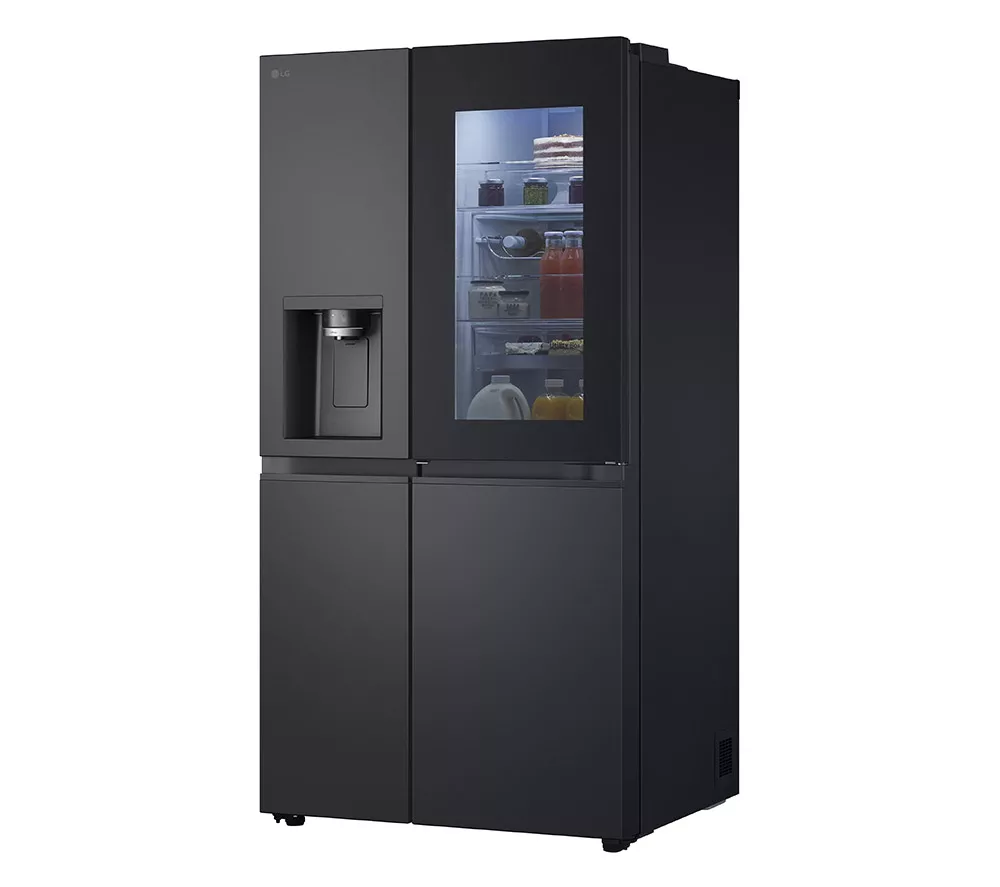 LG InstaView GSXE90EVDD American-Style Smart Fridge Freezer - Essence Black Steel