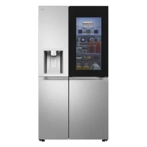 LG InstaView GSXE90BSDD American-Style Smart Fridge Freezer - Brushed Steel