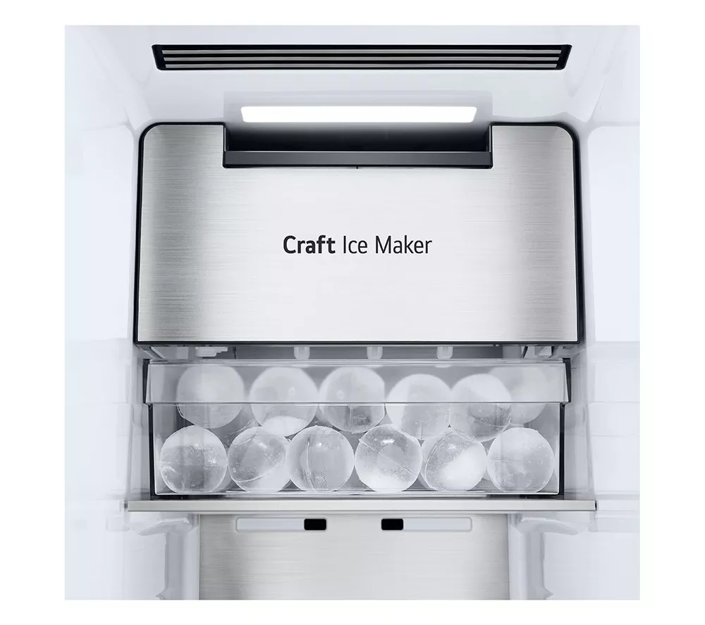 LG InstaView GSXE90BSDD American-Style Smart Fridge Freezer - Brushed Steel