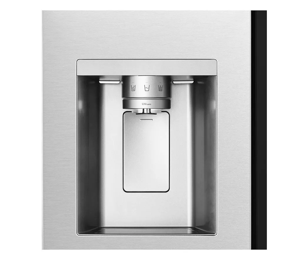 LG InstaView GSXE90BSDD American-Style Smart Fridge Freezer - Brushed Steel