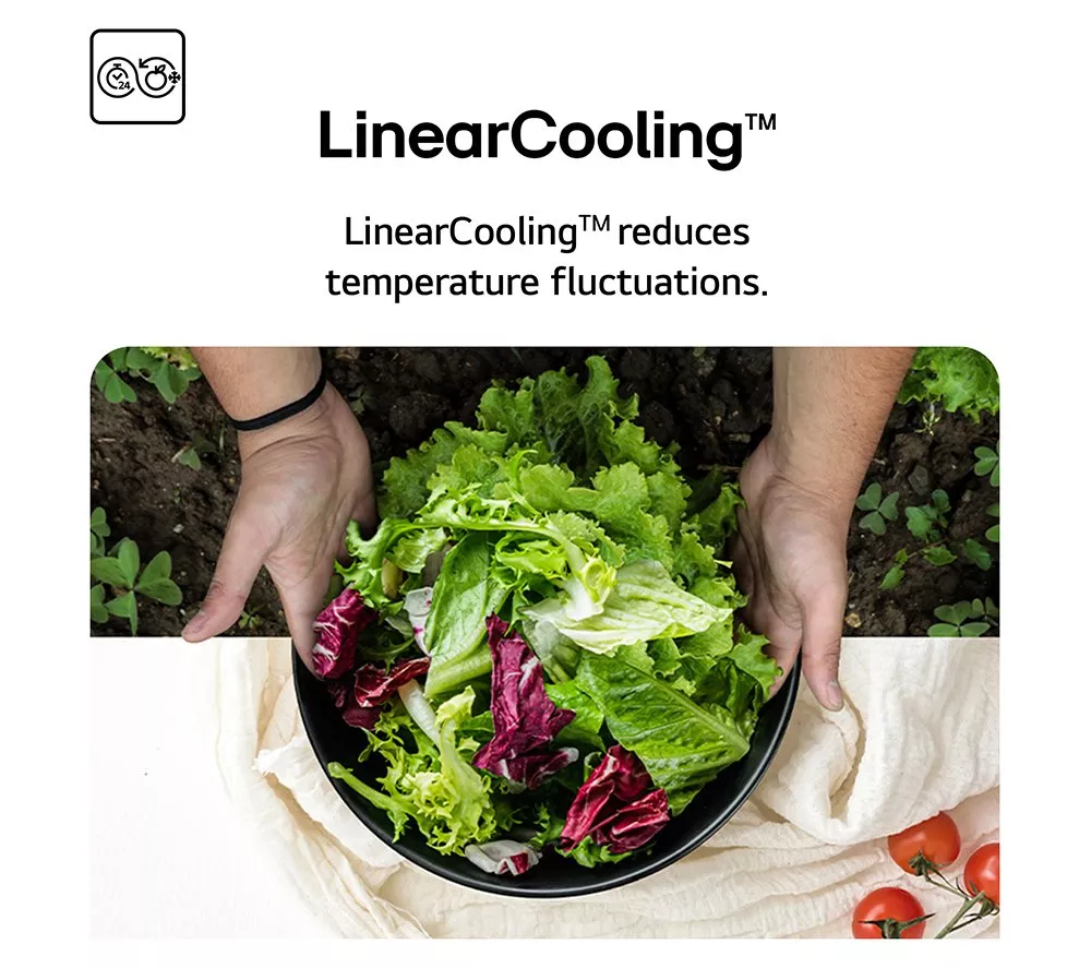 LG NatureFRESH GBB92MBB3P 70/30 Fridge Freezer - Metal Sorbet