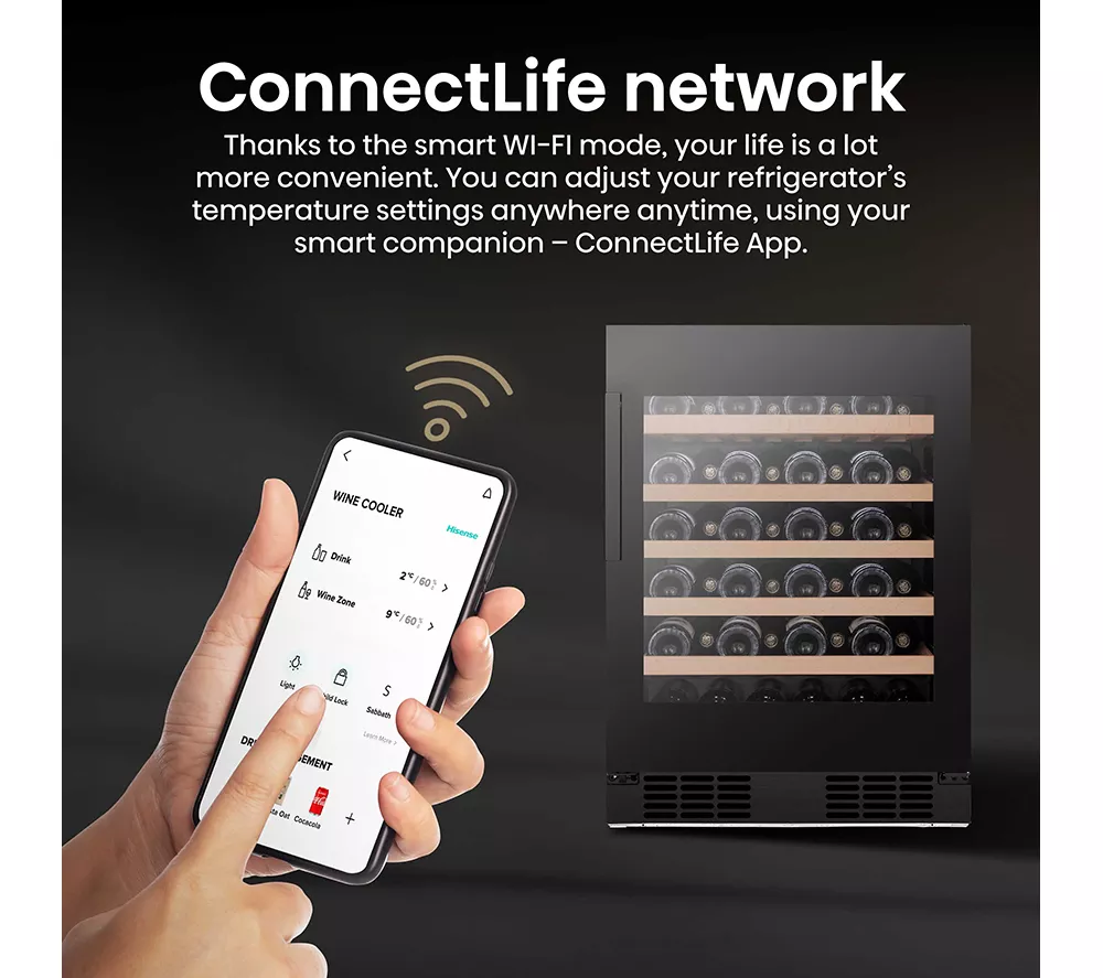 HISENSE RW3N132GSLF Wine Cooler - Black - Image 6