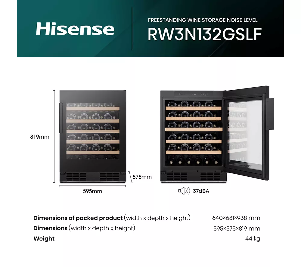 HISENSE RW3N132GSLF Wine Cooler - Black - Image 12