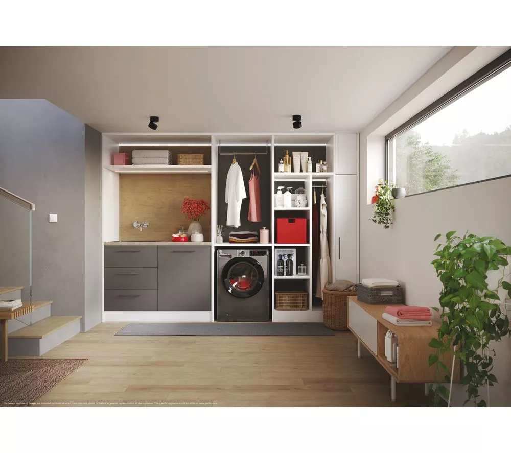 HOOVER H-Wash 350 H3WPS4146TAMBR80 WiFi-enabled 14 kg 1400 Spin Washing Machine - Graphite
