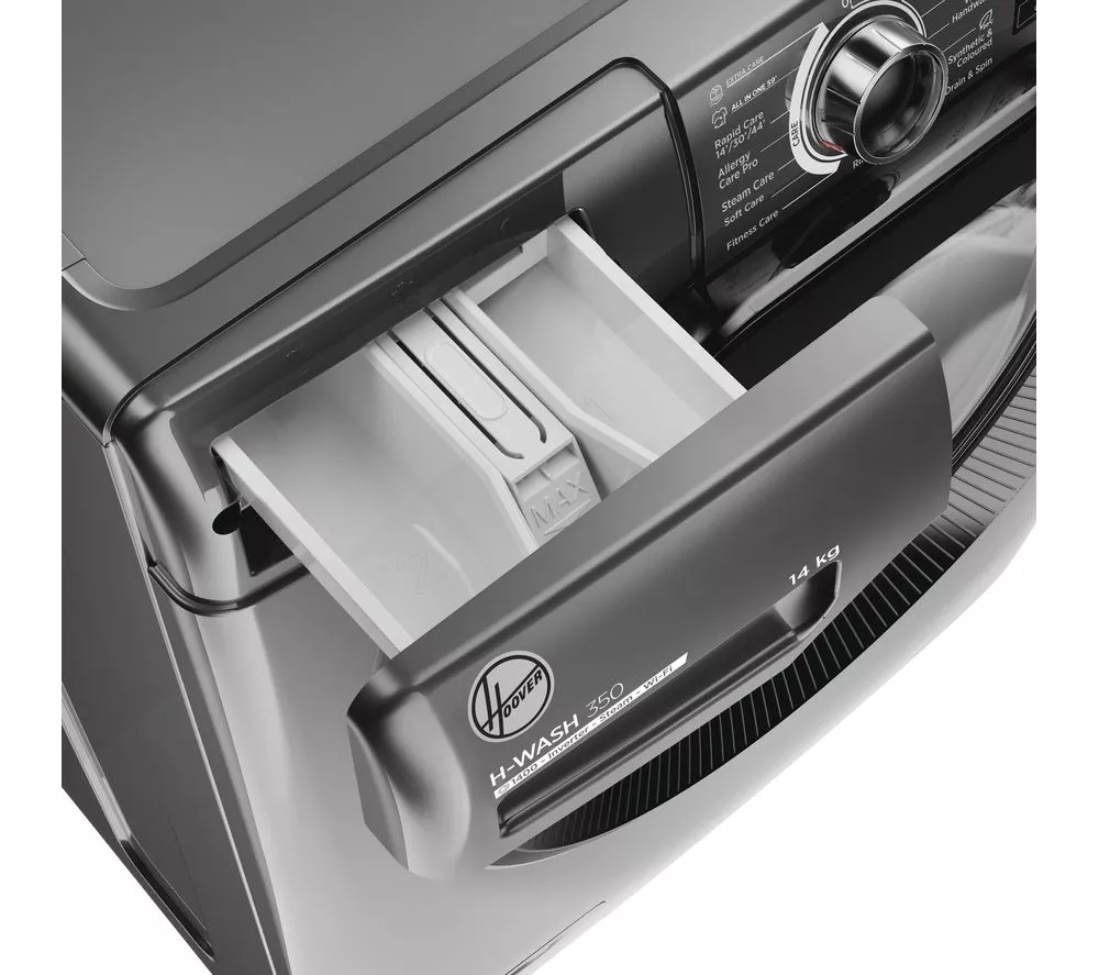 HOOVER H-Wash 350 H3WPS4146TAMBR80 WiFi-enabled 14 kg 1400 Spin Washing Machine - Graphite