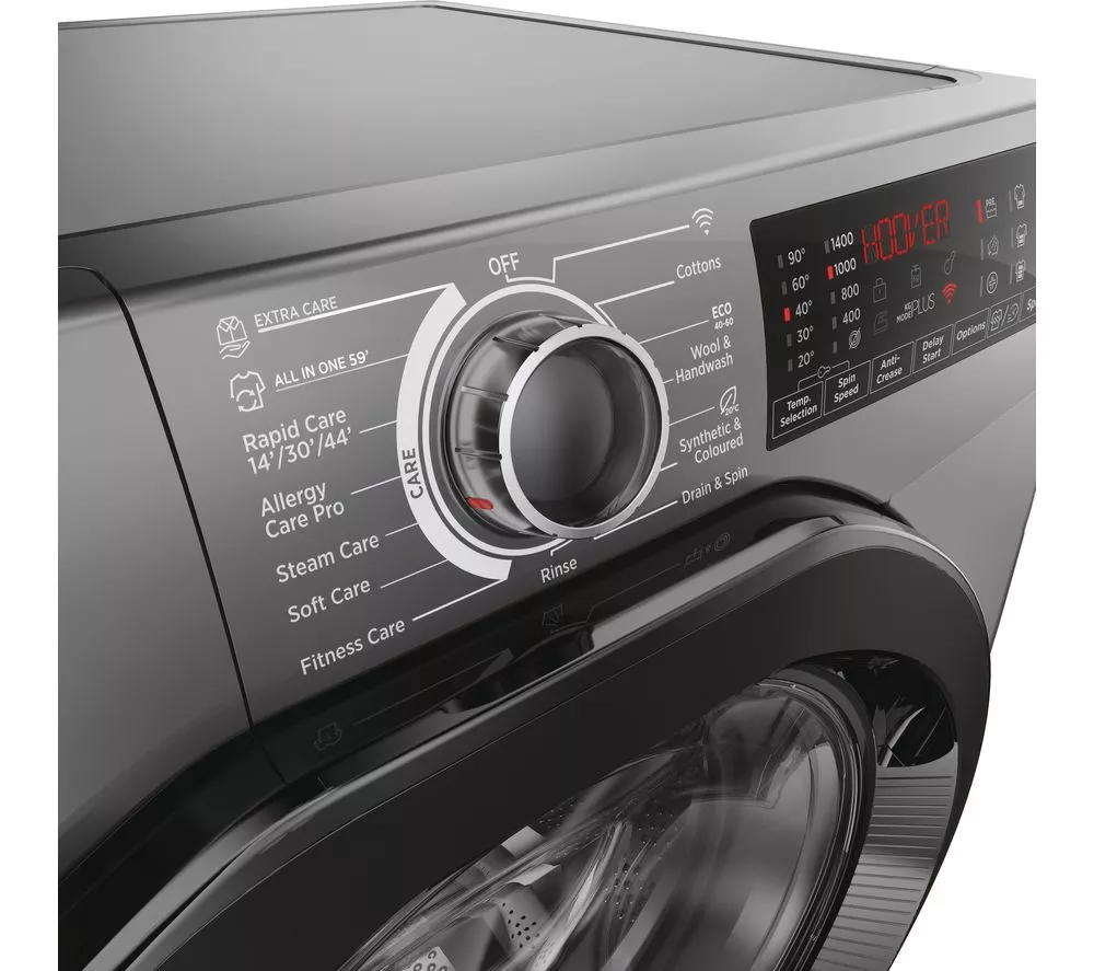 HOOVER H-Wash 350 H3WPS4146TAMBR80 WiFi-enabled 14 kg 1400 Spin Washing Machine - Graphite