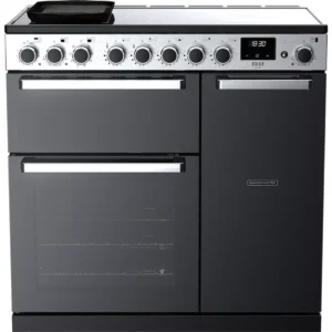 RANGEMASTER Edge Deluxe EDDL90EIGBLK/CM1 90 cm Electric Induction Range Cooker - Black & Chrome