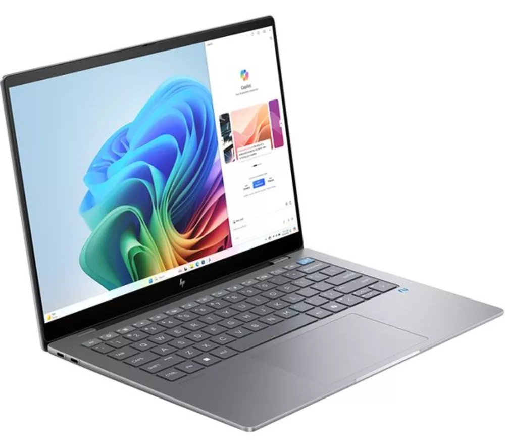 HP OmniBook X 14" Refurbished Laptop, Copilot+ PC - Snapdragon X Elite, 512 GB SSD, Silver (Excellent Condition)