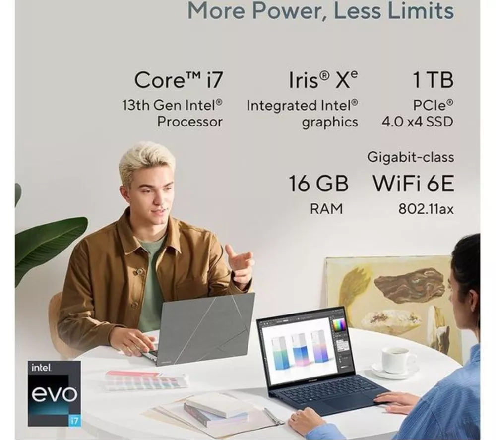 ASUS Zenbook S 13 OLED 13.3" Refurbished Laptop – Intel® Core™ i7, 1 TB SSD, Grey (Very Good Condition)