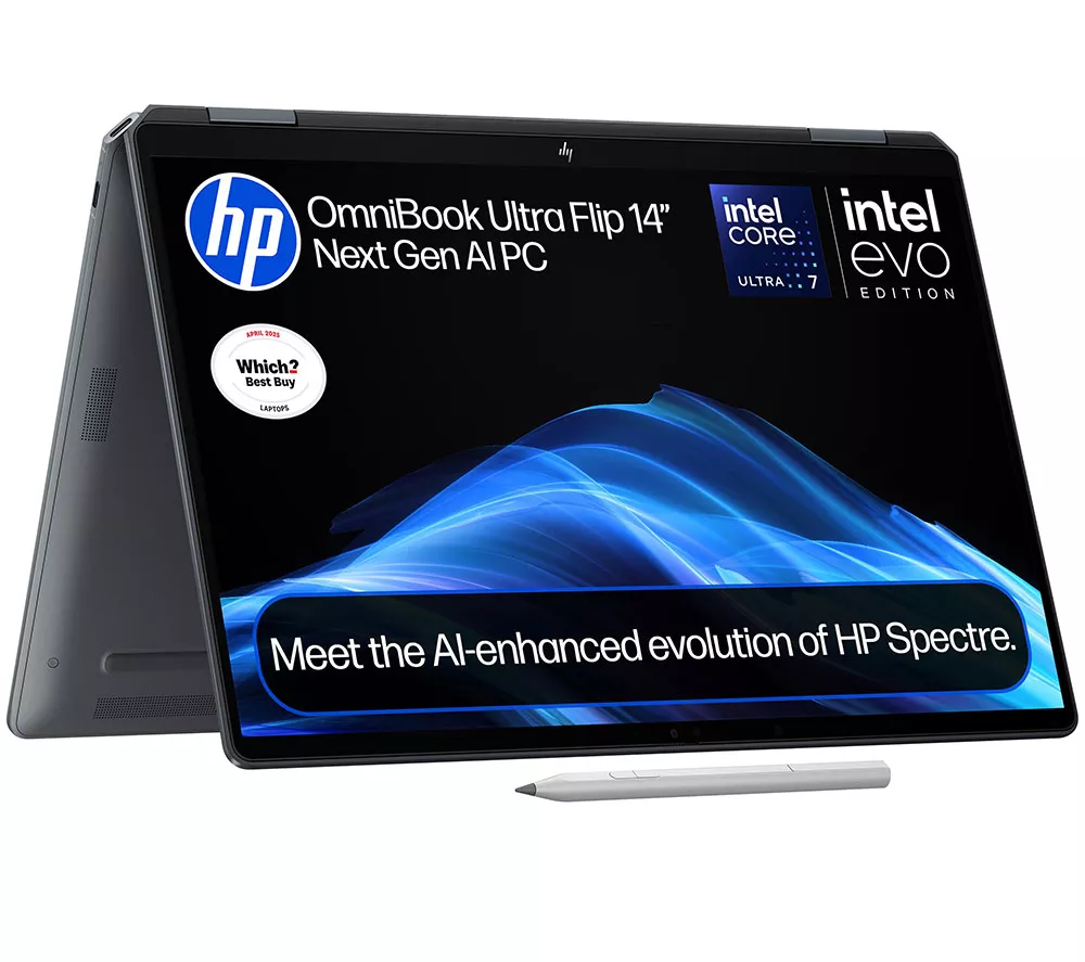 HP OmniBook Ultra Flip 14" 2 in 1 Laptop - Intel® Core™ Ultra 7, 2 TB SSD, Grey