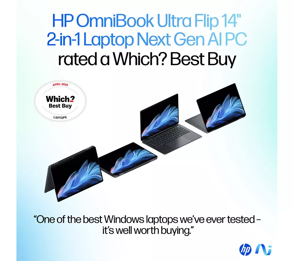 HP OmniBook Ultra Flip 14" 2 in 1 Laptop - Intel® Core™ Ultra 7, 2 TB SSD, Grey - Image 4