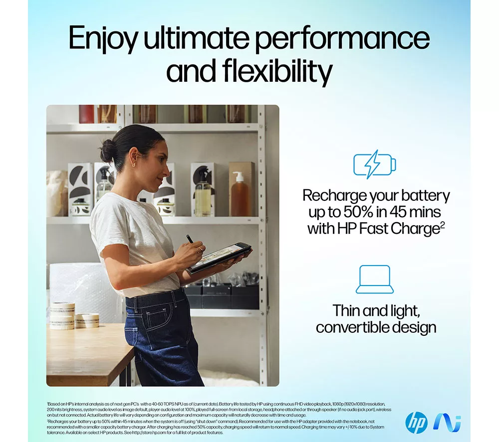 HP OmniBook Ultra Flip 14" 2 in 1 Laptop - Intel® Core™ Ultra 7, 2 TB SSD, Grey - Image 9