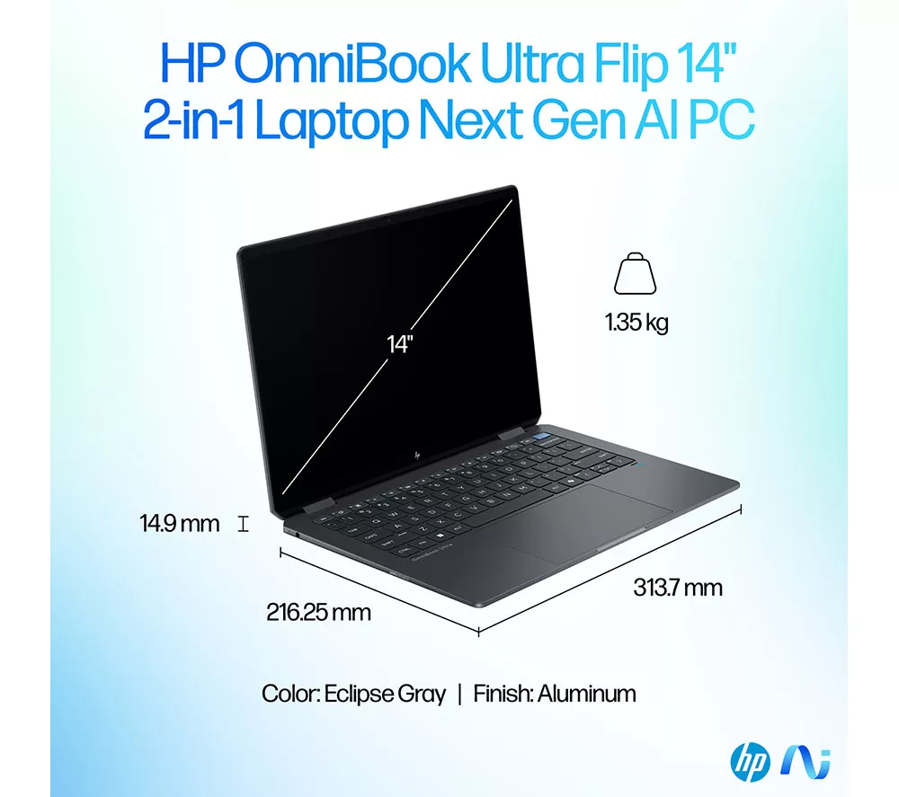HP OmniBook Ultra Flip 14" 2 in 1 Laptop - Intel® Core™ Ultra 7, 2 TB SSD, Grey - Image 21