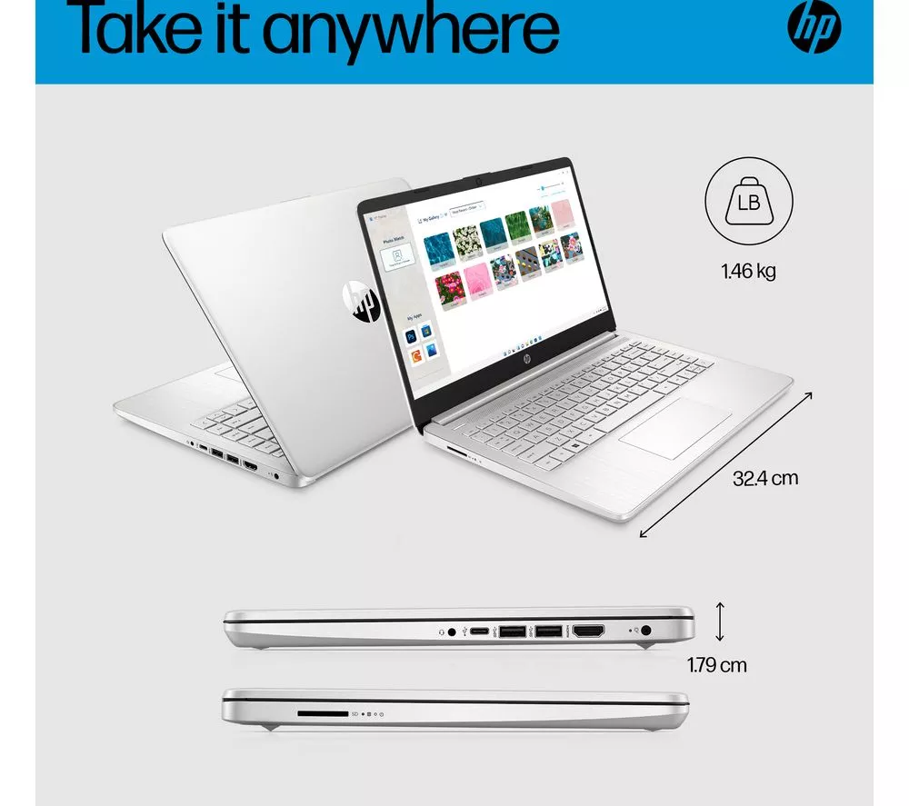 HP 14s-dq5501sa 14" Laptop - Intel® Core™ i7, 512 GB SSD, Silver - Image 5