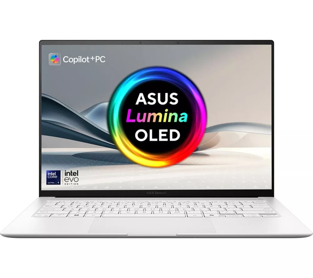 ASUS Zenbook S 14 14" Laptop, Copilot+ PC – Intel® Core™ Ultra 9, 1 TB SSD, White
